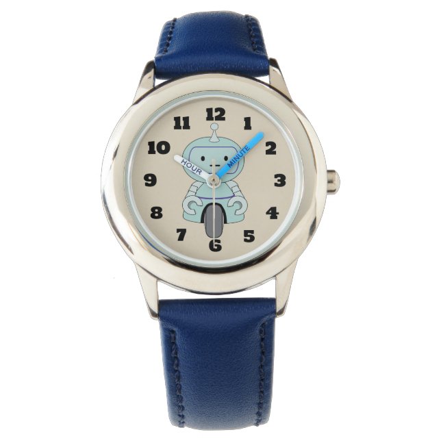 Reloj De Pulsera Ilustracion de robots retro (Anverso)