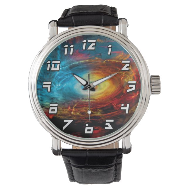 Reloj De Pulsera Ilustracion del agujero negro supermasivo (Anverso)