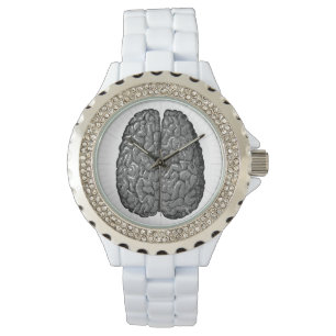 Reloj De Pulsera Ilustracion del cerebro humano vintage