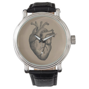 Reloj De Pulsera Ilustracion del corazón del vintage