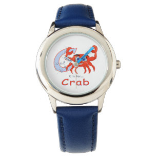 Reloj De Pulsera Ilustracion del dibujo animado del cangrejo