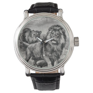 Reloj De Pulsera Ilustracion del gato grande de Lionesse del león