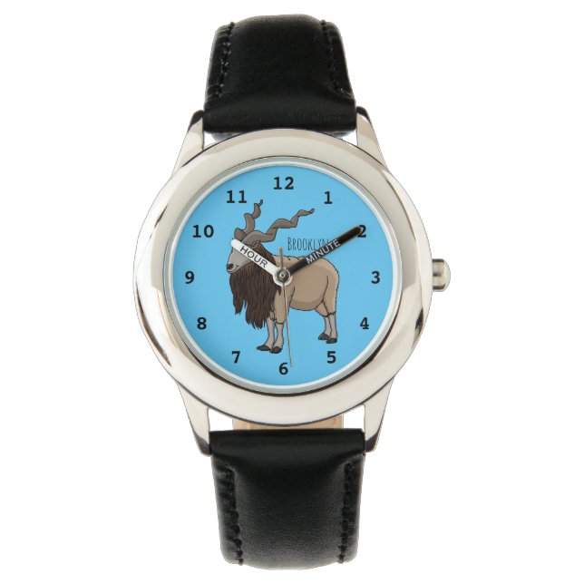 Reloj De Pulsera Ilustracion del personalizado de cabras Markhor (Anverso)