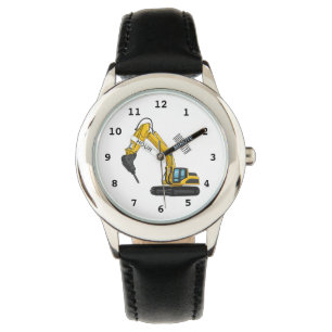 Reloj De Pulsera Ilustracion del personalizado de la excavadora de