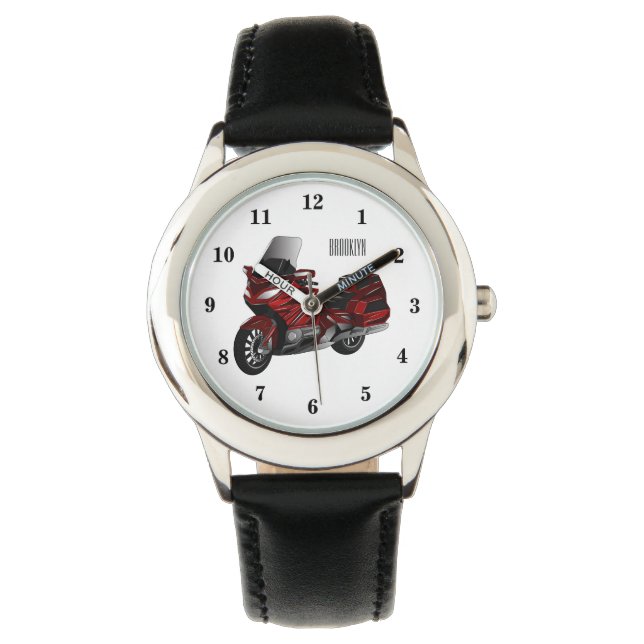 Reloj De Pulsera Ilustracion del personalizado de motocicleta de To (Anverso)