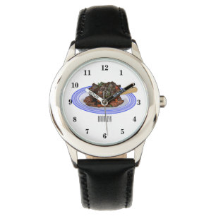 Reloj De Pulsera Ilustracion del personalizado del costillar de cor