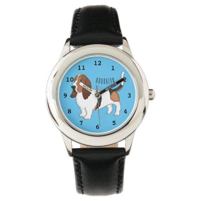 Reloj De Pulsera Ilustracion del personalizado del perro de enlace  (Anverso)