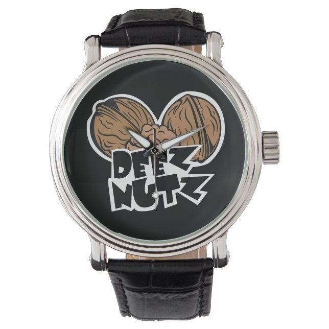 Reloj De Pulsera Ilustracion divertido de Deez Nutz (Anverso)