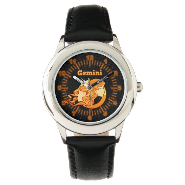 Reloj De Pulsera Ilustracion Gemini (Anverso)