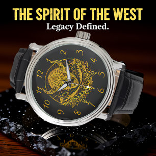 Reloj De Pulsera Ilustracion intrincado de un veneno de oro en la n