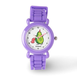 Reloj De Pulsera Ilustracion Kawaii de aguacate Unicorn - Fantasía 