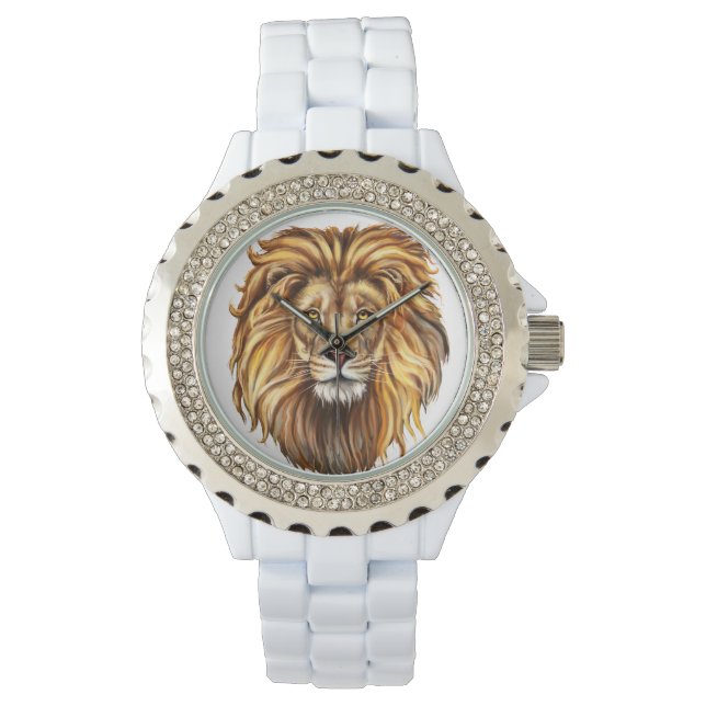 Reloj De Pulsera Ilustracion Lion Face (Anverso)