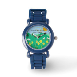 Reloj De Pulsera ilustracion panorámico divertido de ovejas lindas