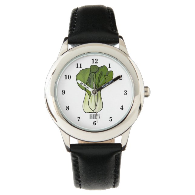 Reloj De Pulsera Ilustracion personalizado Bok choy (Anverso)