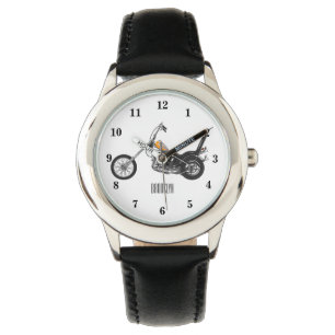 Reloj De Pulsera Ilustracion personalizado Chopper Motorcycle 1950