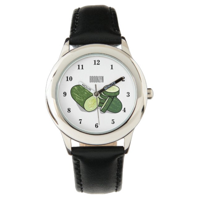 Reloj De Pulsera Ilustracion personalizado Cucumber (Anverso)