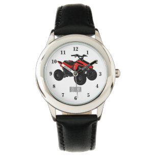 Reloj De Pulsera Ilustracion personalizado de atv de cuatro bicicle
