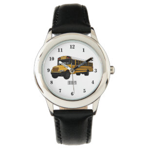 Reloj De Pulsera Ilustracion personalizado de autobús escolar