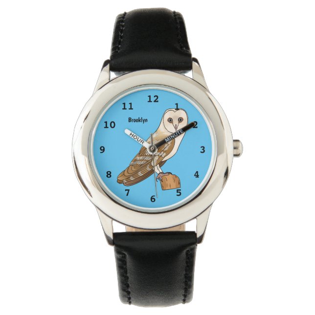 Reloj De Pulsera Ilustracion personalizado de aves de búho de Barn (Anverso)