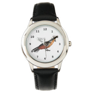 Reloj De Pulsera Ilustracion personalizado de aves de Hoatzin