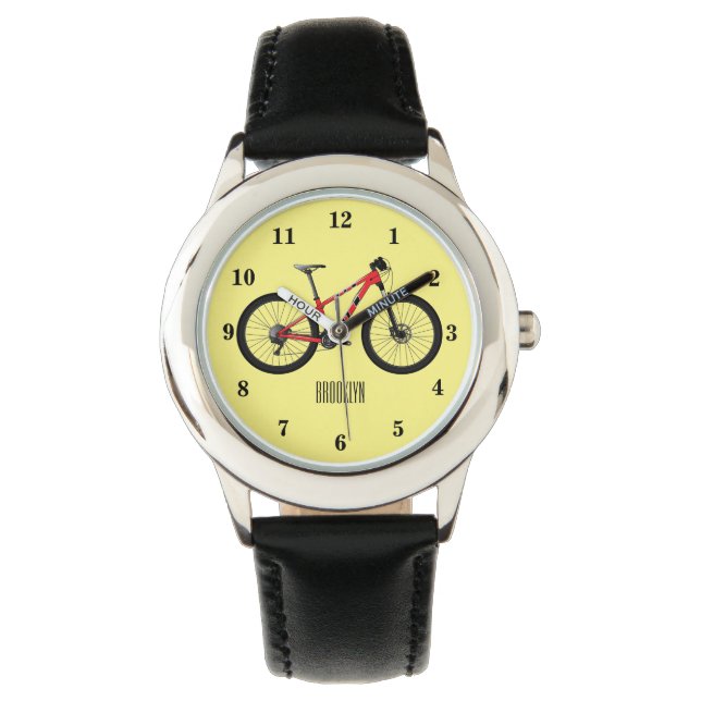 Reloj De Pulsera Ilustracion personalizado de bicicletas (Anverso)