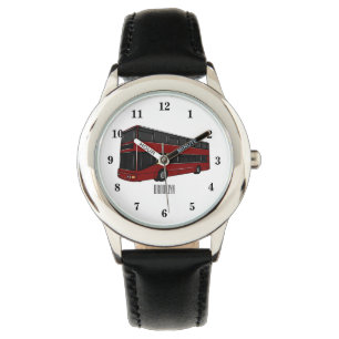 Reloj De Pulsera Ilustracion personalizado de bus de dos pisos
