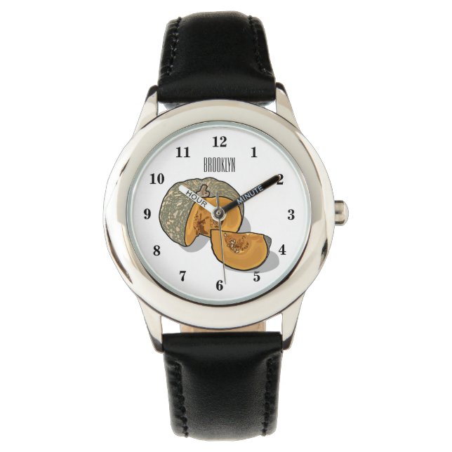 Reloj De Pulsera Ilustracion personalizado de calabaza (Anverso)