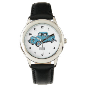Reloj De Pulsera Ilustracion personalizado de camioneta clásica