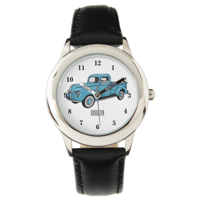 Reloj De Pulsera Ilustracion personalizado de camioneta clásica (Anverso)