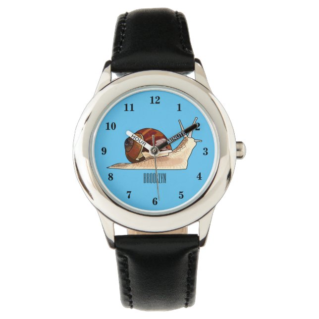 Reloj De Pulsera Ilustracion personalizado de caracoles (Anverso)
