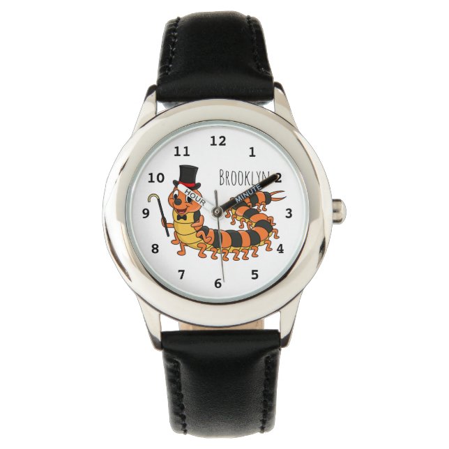 Reloj De Pulsera Ilustracion personalizado de centipede gracioso (Anverso)