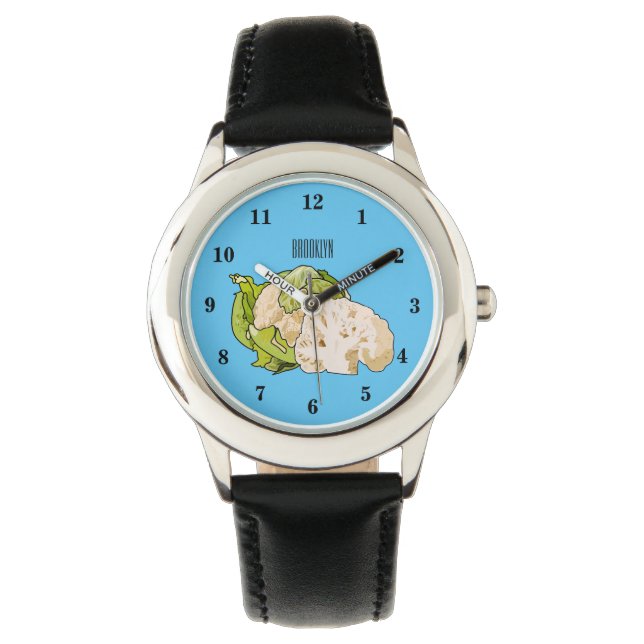 Reloj De Pulsera Ilustracion personalizado de coliflor (Anverso)