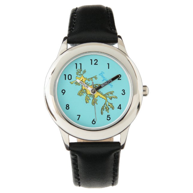 Reloj De Pulsera Ilustracion personalizado de dragón marino diverti (Anverso)