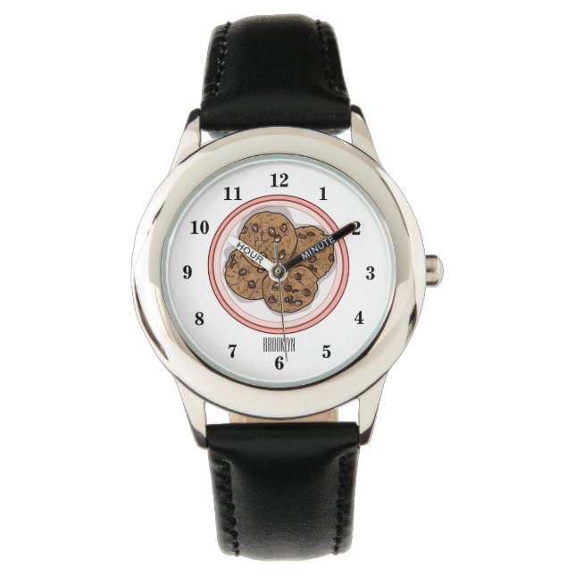 Reloj De Pulsera Ilustracion personalizado de galletas de chocolate (Anverso)