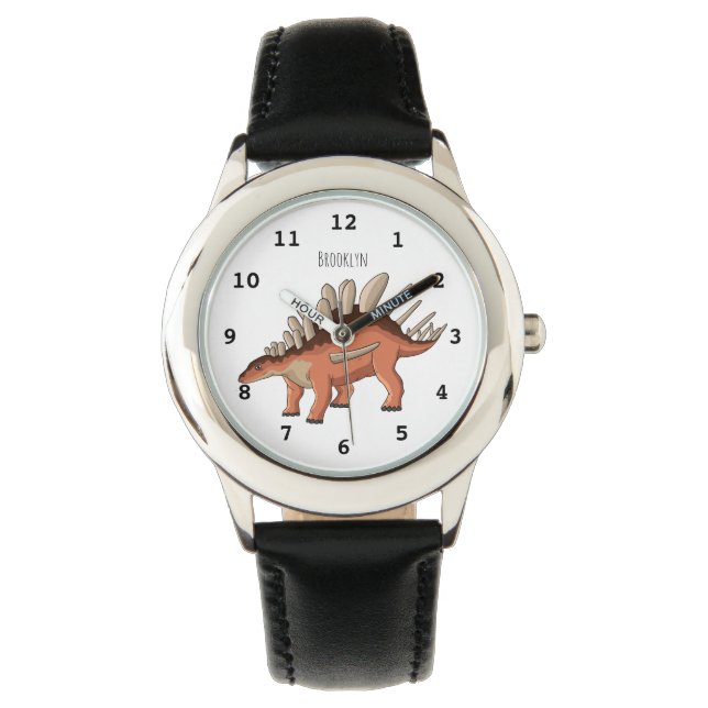 Reloj De Pulsera Ilustracion personalizado de Kentrosaurus (Anverso)