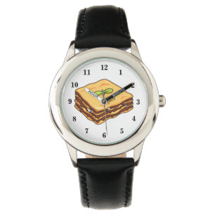 Reloj De Pulsera Ilustracion personalizado de Lasagna