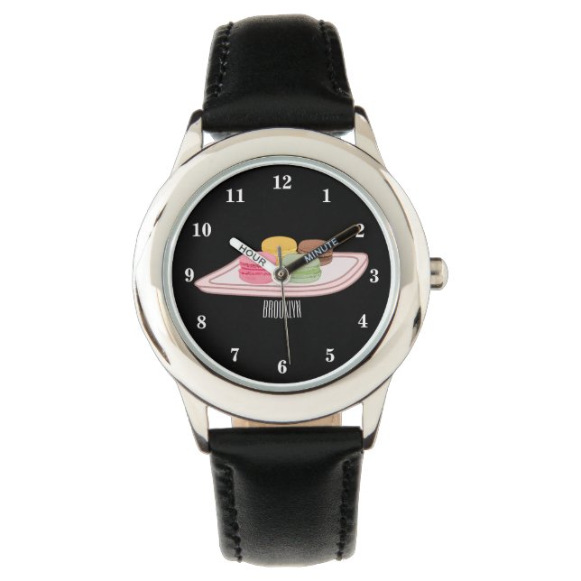 Reloj De Pulsera Ilustracion personalizado de Macaron (Anverso)