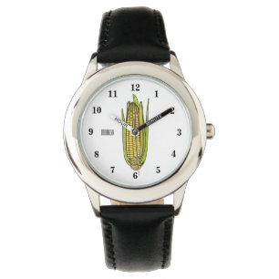 Reloj De Pulsera Ilustracion personalizado de maíz
