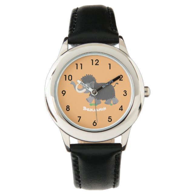Reloj De Pulsera Ilustracion personalizado de mamut torpe (Anverso)