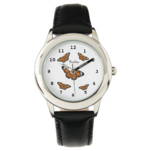 Reloj De Pulsera Ilustracion personalizado de mariposa monarca