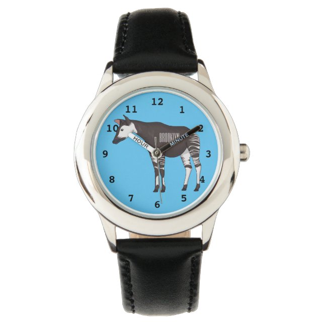 Reloj De Pulsera Ilustracion personalizado de Okapi (Anverso)