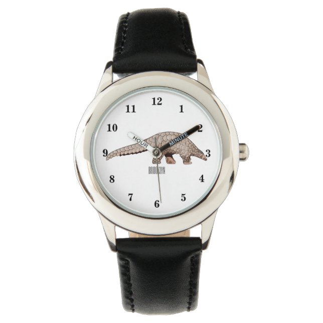 Reloj De Pulsera Ilustracion personalizado de Pangolin (Anverso)