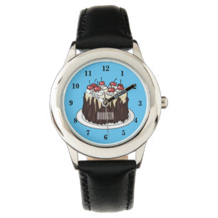 Reloj De Pulsera Ilustracion personalizado de pasteles de la Selva 