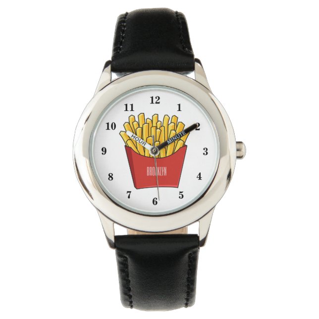 Reloj De Pulsera Ilustracion personalizado de patatas fritas (Anverso)