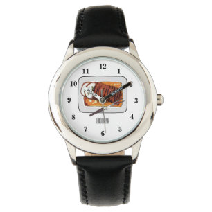 Reloj De Pulsera Ilustracion personalizado de pavo asado