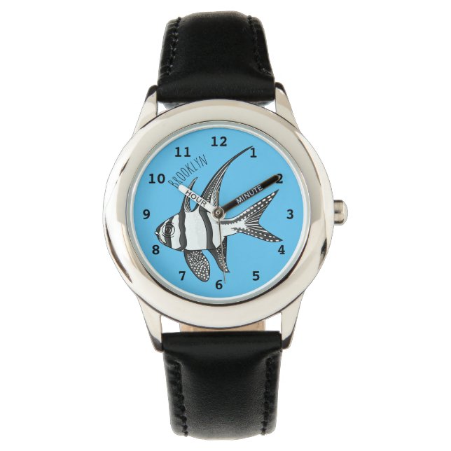 Reloj De Pulsera Ilustracion personalizado de peces cardinales de B (Anverso)