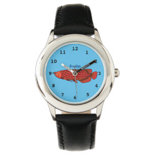 Reloj De Pulsera Ilustracion personalizado de pescado de Arowana Ro