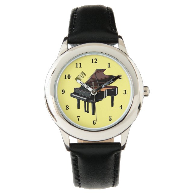 Reloj De Pulsera Ilustracion personalizado de piano (Anverso)