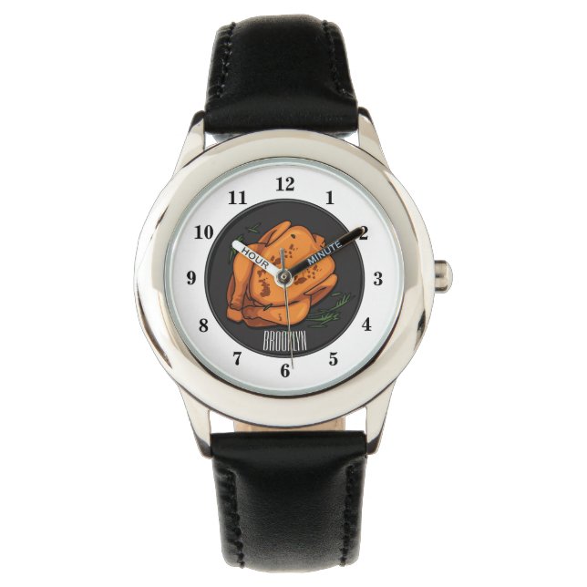 Reloj De Pulsera Ilustracion personalizado de pollo asado (Anverso)