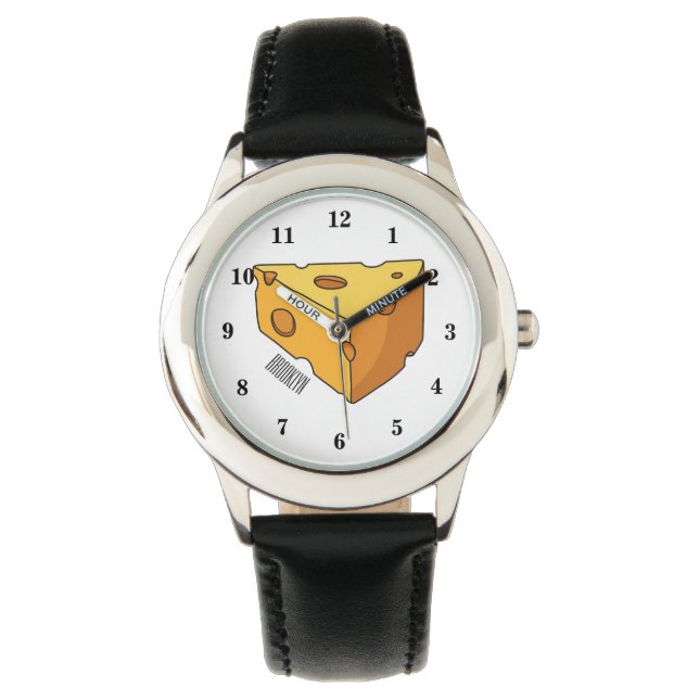Reloj De Pulsera Ilustracion personalizado de queso (Anverso)